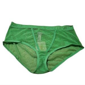 Women’s 1X Savage X Fenty Green Kiwi Nothin' But Net Boy Short Underwear
